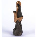 Eli Ilan (1928-1982) abstract bronze sculpture, unsigned, height 23cm. Provenence: Directly