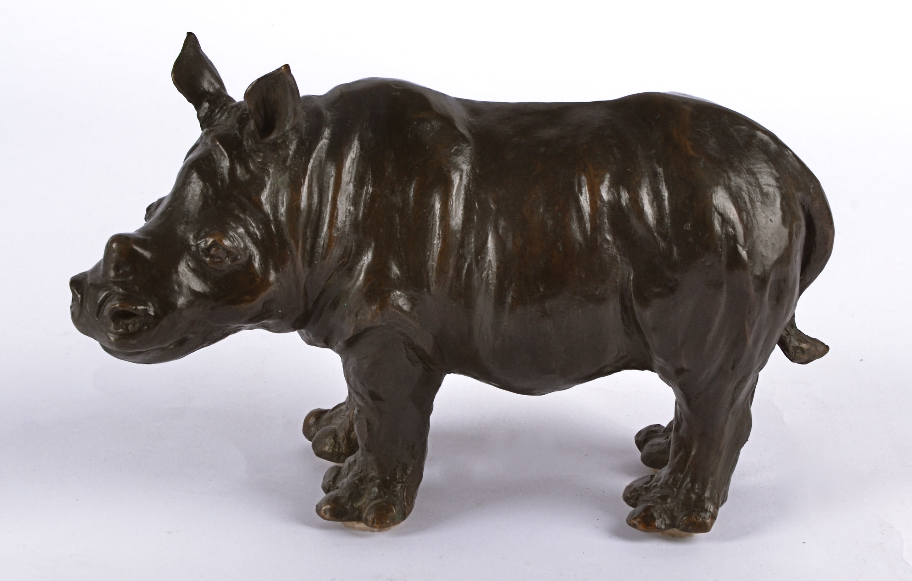 Rosalie Johnson (Contemporary British), a bronze study of a rhinoceros, a limited edition of which - Image 2 of 9