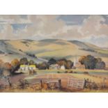 Emerson H Groom, watercolour, Rodmell E Sussex, 27cm x 37cm, framed and glazed