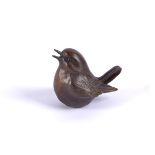 Rosalie Johnson (Contemporary British) a bronze study of a songbird, a limited edition of which this