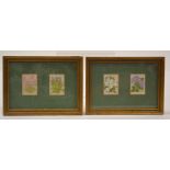 A pair of Stevengraphs, Thistle and Thrift, the second depicting heliotrope and ox eye Daisy from