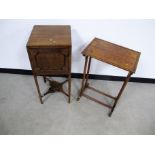 A 19th Century mahogany pot cupboard, sold together with a mahogany rectangular occasional table (