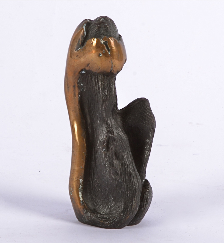 Eli Ilan (1928-1982) abstract bronze sculpture, unsigned, height 11cm. Provenence: Directly - Image 3 of 6
