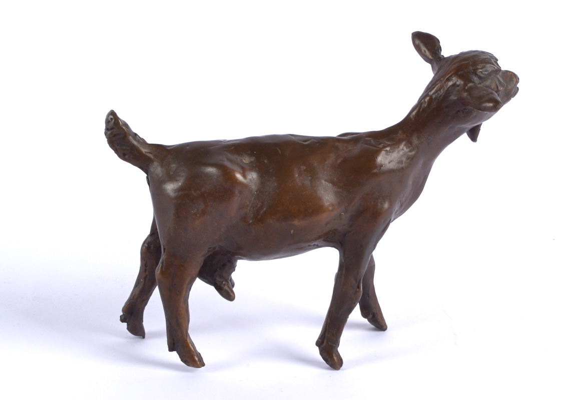 Rosalie Johnson (Contemporary British) a bronze study of a strolling goat, a limited edition of - Image 2 of 3