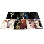 David Bowie LPs, eight albums comprising Blackstar (in opened shrinkwrap), Stage (Double - Both