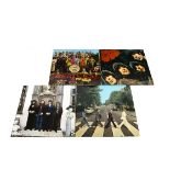 Beatles LPs, four albums comprising Abbey Road (Apple aligned on rear, Dark Green Label EX/VG+), Hey