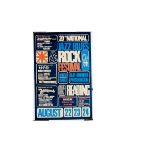 Reading Rock Festival Poster, Reading Rock Festival poster 1980, including Iron Maiden, Def Leppard,