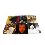 Signed LPs approximately forty albums with signatures - a large number dedicated to 'Gary' with