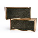 Speakers, Akai Speakers SW-130 (43cm wide x 57cm high x 23cm depth) with solid wooden stands 15cm