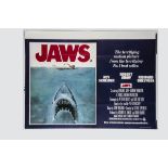 Jaws (1975) UK Quad Poster, this being the first release version with poster art by Roger Kastel.