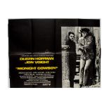 Midnight Cowboy (1969) UK Quad Poster, poster with film starring Dustin Hoffman and Jon Voight,