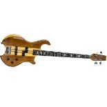 Custom Electric Bass Guitar, a Custom Bass guitar made from a variety of natural woods with three
