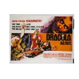 Dracula AD (1972) UK Quad Poster, UK Quad for the Hammer horror film starring Christopher Lee and
