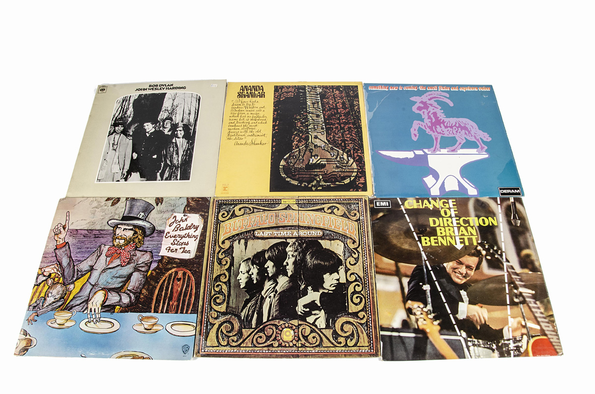 Sixties LPs, approximately eighty albums of mainly Sixties artists including Bob Dylan, Buffalo