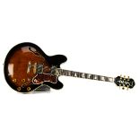 Epiphone Electric Guitar, an Epiphone by Gibson a hollow body electric guitar tobacco burst s/n