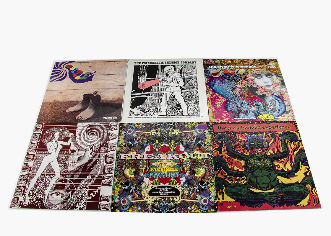 Psychedelic LPs, fifteen albums of mainly Psychedelic and Freakbeat Compilations including