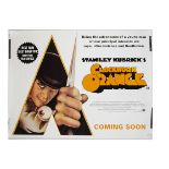 A Clockwork Orange Quad Poster, A Clockwork Orange Advance UK Quad cinema poster for the 2000 re-