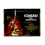 Conan The Barbarian (1982) UK Quad Poster, poster for the fantasy starring Arnold Schwarzenegger