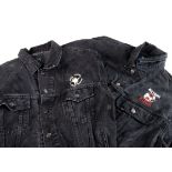 Neil Young Jackets, two short black jackets, one printed Neil Young SOLO on left top pocket ( Large)