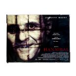 Hannibal (2001) UK Quad Poster, Hannibal (2001) UK Quad cinema poster, this being the withdrawn