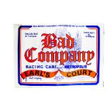 Bad Company Poster, Giant Earl's Court gig poster from 2nd July 1977, joint promotion by Mel Bush