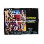 Krull (1983) UK Quad Poster, poster for this Fantasy epic with Josh Kirby artwork - folded with a