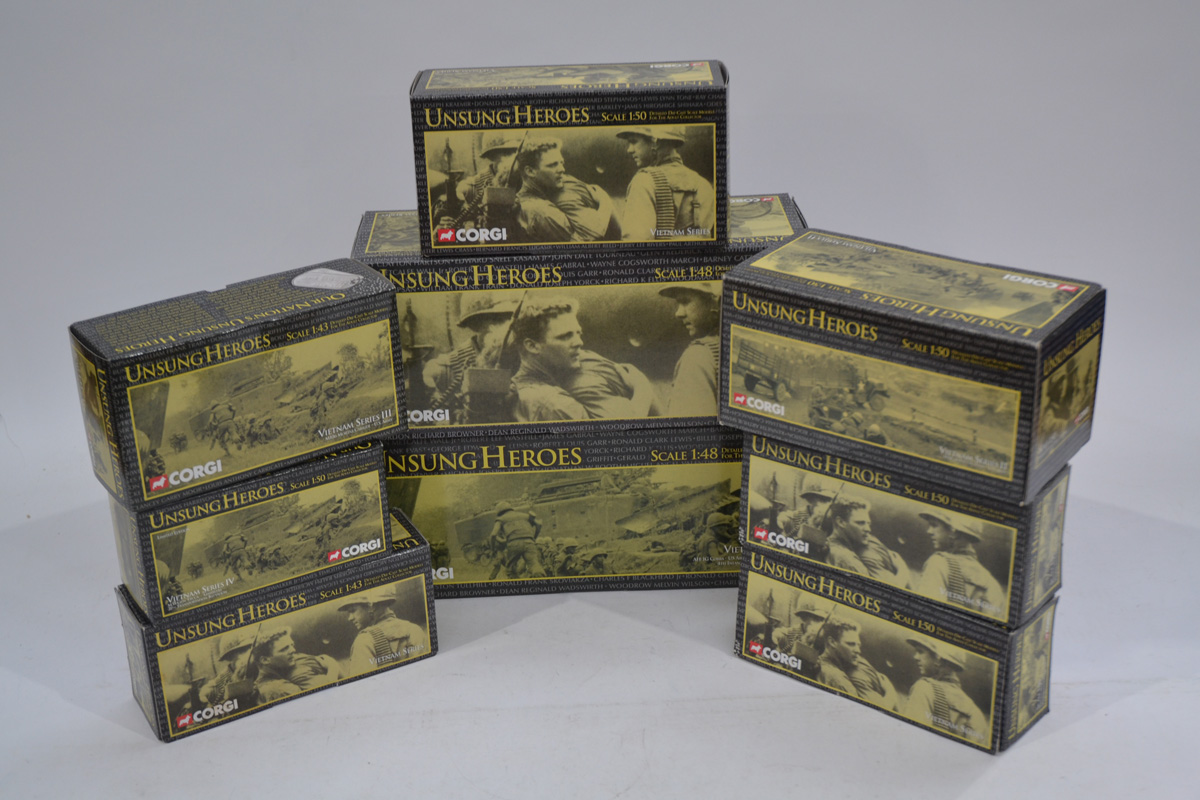 Corgi Unsung Heroes Vietnam Military Models, a boxed group comprising US51203 AH-1G Cobra