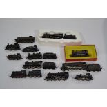 OO Gauge Mainly Unboxed BR Steam Locomotives, all in BR black livery by various manufacturers,