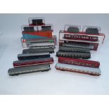 HO Gauge French and Italian Coaching Stock, various examples in various liveries SNCF, CIWL and