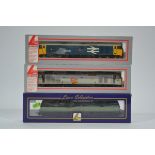 Lima OO Gauge British Outline Diesel Locomotives, a boxed trio Class 47 D1111 in Br green and