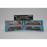 HO Gauge American Diesel Locomotives By Model Power and Kato, five boxed examples Kato EMD SD40-2 37