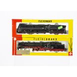 HO Gauge Fleischmann German Steam Locomotives and Tenders, two boxed examples 4171 stream line BR 03