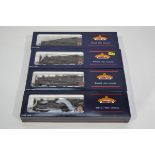 Bachmann OO Gauge Steam Locomotives, four boxed Standard Class 4MT tank locomotives all in BR