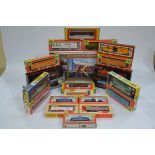 HO Gauge American Goods Wagons and Kit Coal Bunker, a boxed collection in various liveries