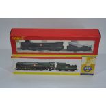 Hornby (China) OO Gauge Steam Locomotives and Tenders, a boxed duo of Merchant Navy Class