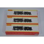 Hornby (China) OO Gauge Steam Locomotives and Tenders, a boxed trio of QI Class locomotives, R2344