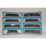 Airfix Steam Locomotives, a boxed group of eight, locomotives with tenders 54122-6 4F Fowler 4454 in