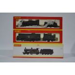 Hornby (China) OO Gauge Steam Locomotives and Tenders, three boxed examples with additional non