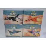 Corgi Aviation Archive 1:72 Scale Military Airpower Jet Aircraft, four boxed limited edition