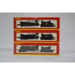 Hornby (China) OO Gauge Steam Locomotives and Tenders, a boxed trio of 5MT Class Locomotives,