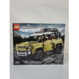 A boxed Lego Technic Land Rover Defender, 42110, box opened, parts in factory sealed bags,