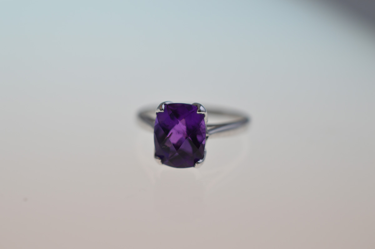 Two certificated 9ct gold gem set dress rings, comprising an amethyst and topaz crown set example, - Image 2 of 3