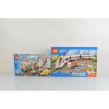 A boxed Lego City High Speed Passenger Train, 60051, unopened together with boxed Train Station 7937