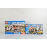 Two boxed Lego City models, unopened, High Speed Passenger Train 60051 and Train Station 7937 (2)