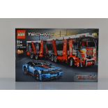 A boxed Lego Technic Car Transporter, 42098, unopened