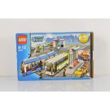 A boxed Lego City model, Public Transport 8404, opened with manual and unchecked