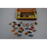 A collection of 1950s and later painted zinc games counters, the flat profile figures in the form of