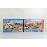 A boxed Lego City High Speed Passenger Train, 60051, unopened together with boxed Passenger Train