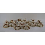 A collection of Royal Albert Old Country Roses, including teapots, cups and saucers etc. (39)