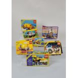 A collection of boxed Legoland figures and models, including a Lego System Raft Raiders 6261, opened